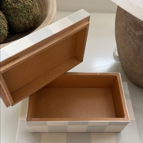 Studio McGee Resin Checkered Boxes (Set of 2) - Picture 4 of 4